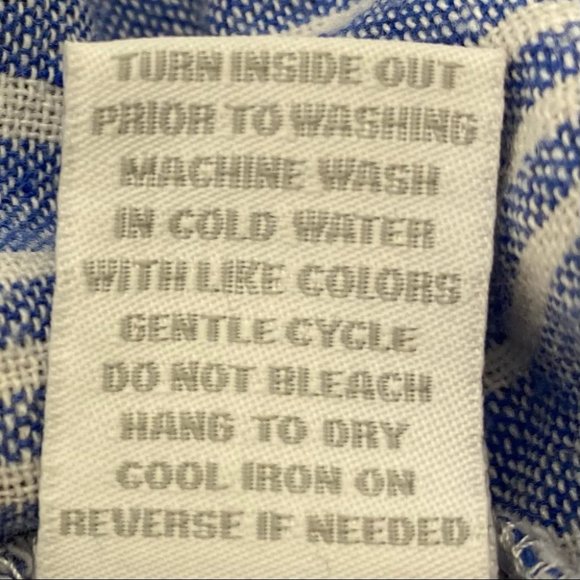 Sapphire Red Paper bag Linen High Waisted Striped Blue/White Short w/Belt - Picture 7 of 8